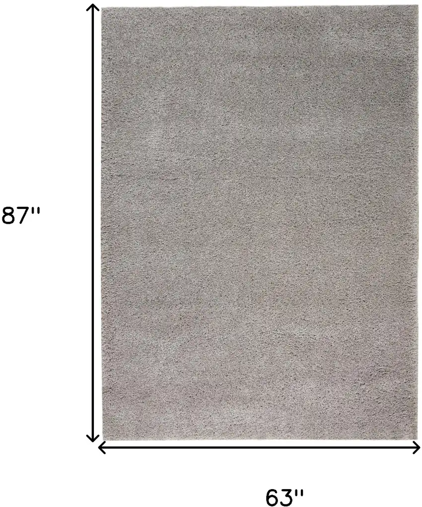 Gray Shag Non Skid Area Rug Photo 3