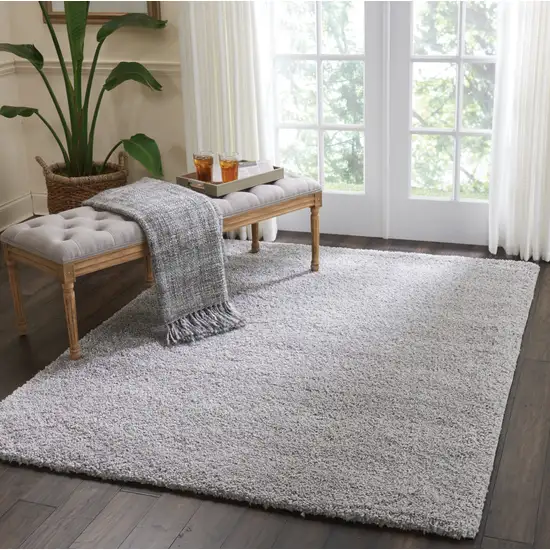 Gray Shag Non Skid Area Rug Photo 4