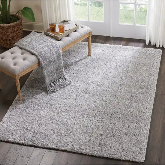 Gray Shag Non Skid Area Rug Photo 3