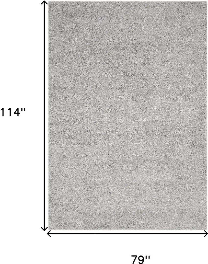Gray Shag Non Skid Area Rug Photo 3