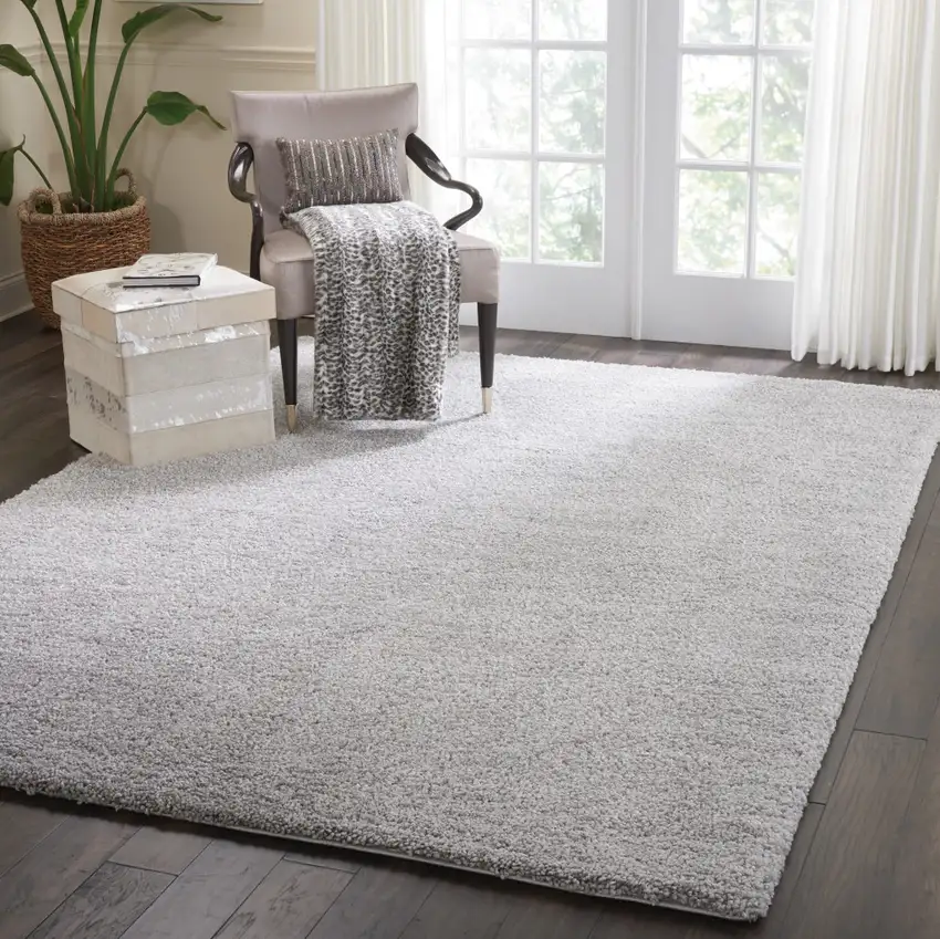 Gray Shag Non Skid Area Rug Photo 6