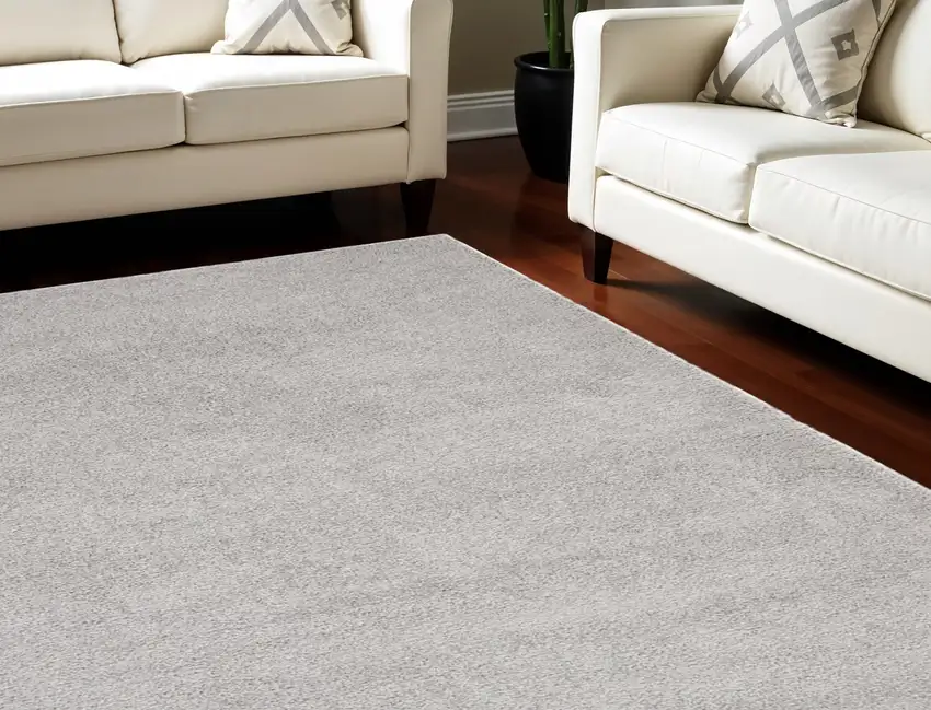 Gray Shag Non Skid Area Rug Photo 1