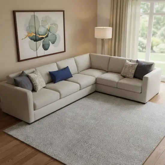 Gray Shag Power Loom Area Rug Photo 1