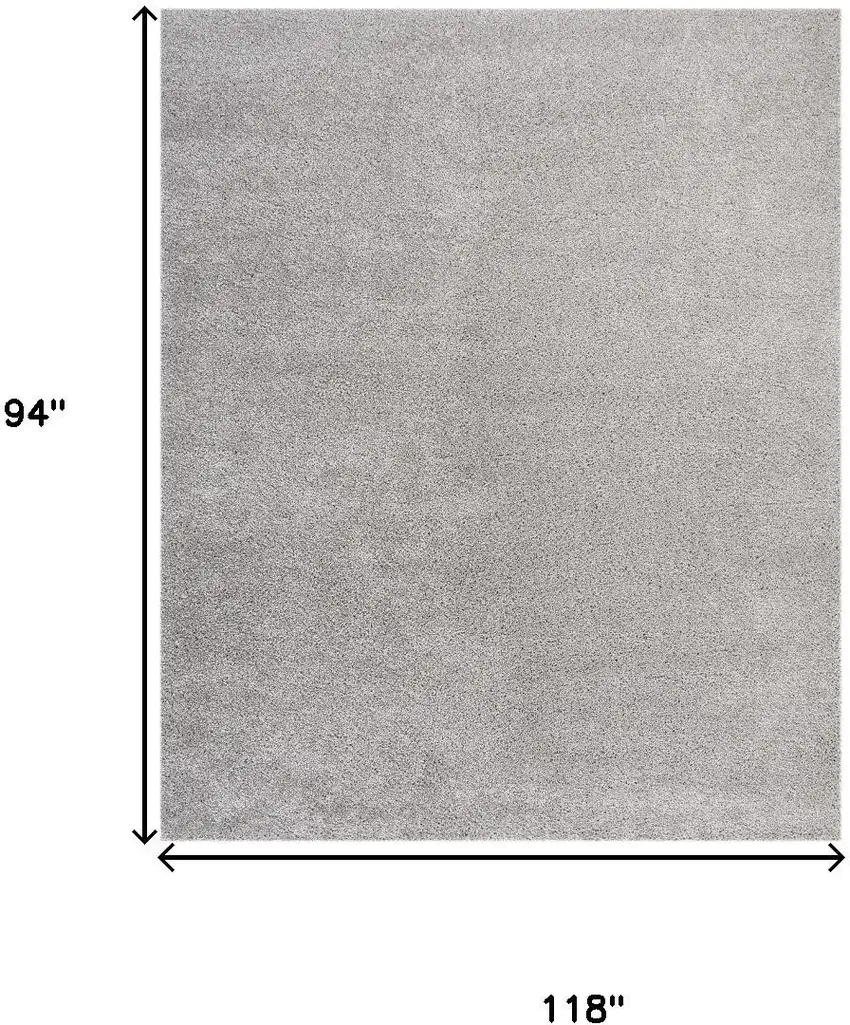 Gray Shag Power Loom Area Rug Photo 3