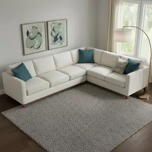 Photo of Gray Shag Power Loom Area Rug