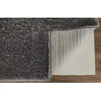 Photo of Gray Shag Power Loom Stain Resistant Area Rug