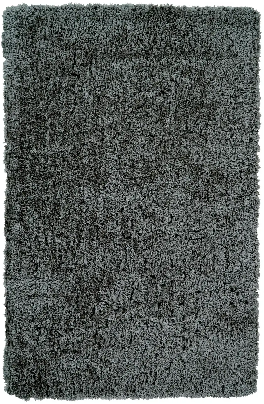 Gray Shag Tufted Handmade Stain Resistant Area Rug Photo 1