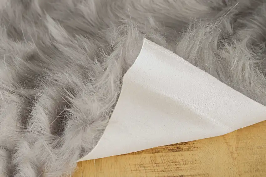 Gray Sheepskin Faux Fur Single - Area Rug Photo 6
