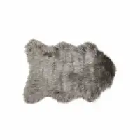 Photo of Gray Sheepskin Faux Fur Single - Area Rug