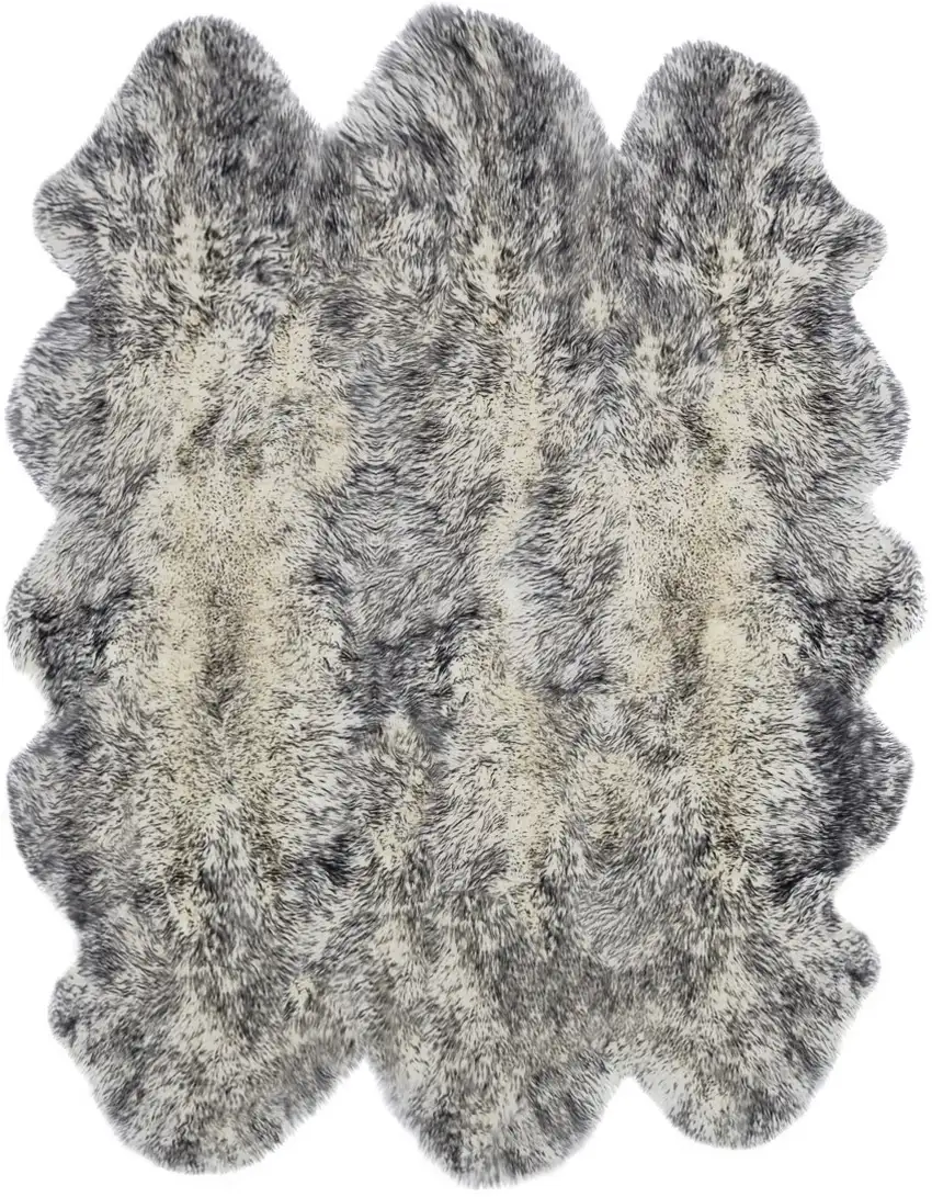Gray Sheepskin Handmade Area Rug Photo 1