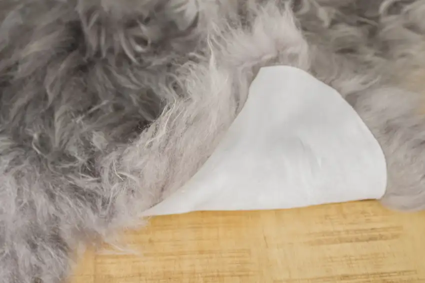 Gray Sheepskin Handmade Non Skid Area Rug Photo 3