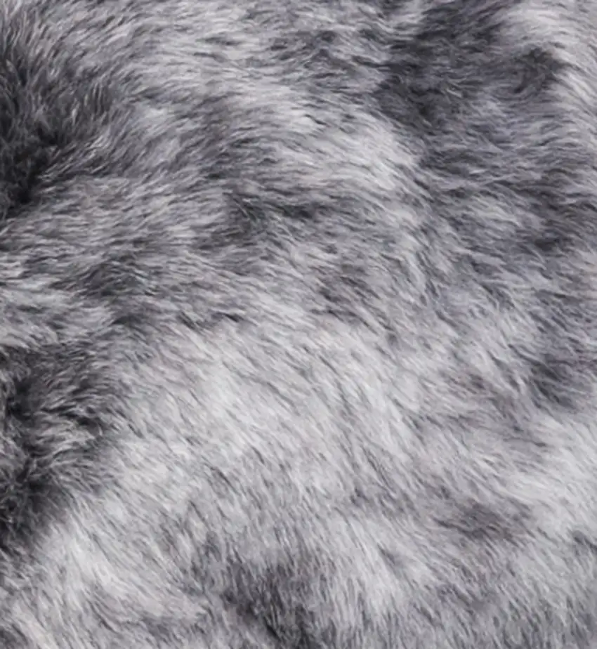 Gray Sheepskin Handmade Non Skid Area Rug Photo 6
