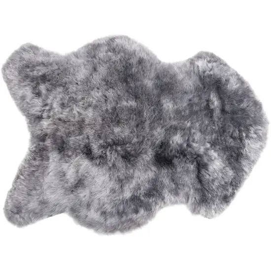 Gray Sheepskin Handmade Non Skid Area Rug Photo 1