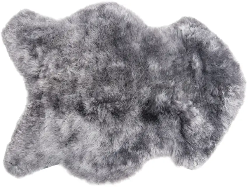 Gray Sheepskin Handmade Non Skid Area Rug Photo 1