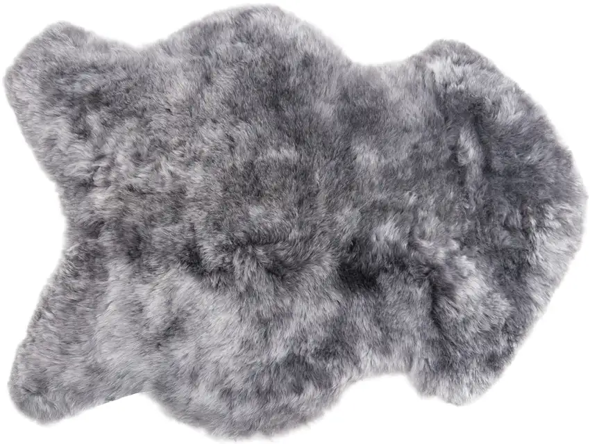 Gray Sheepskin Handmade Non Skid Area Rug Photo 1