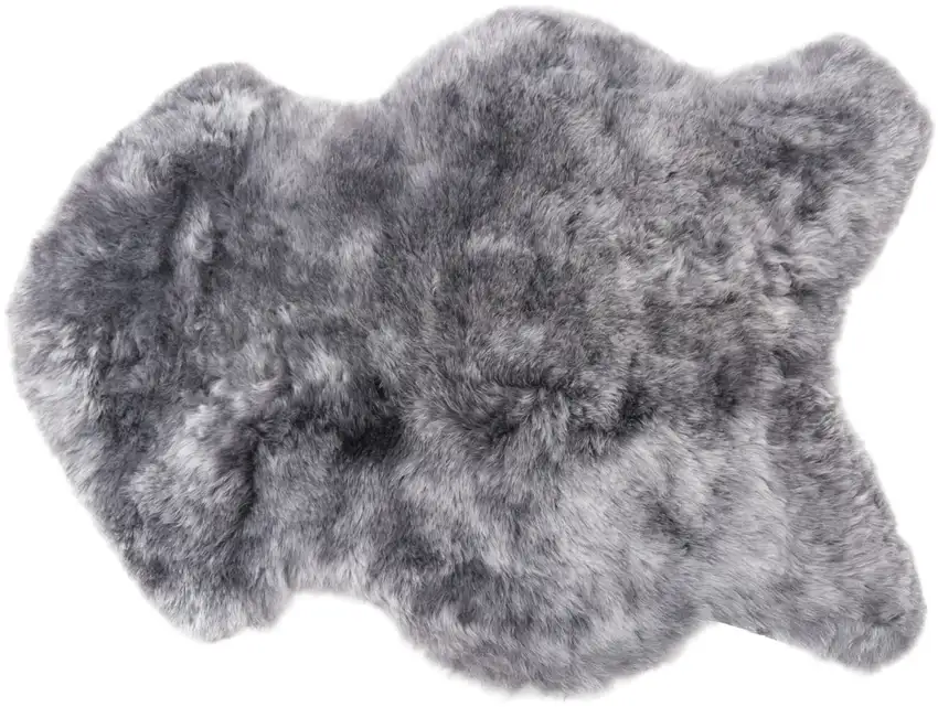 Gray Sheepskin Handmade Non Skid Area Rug Photo 4