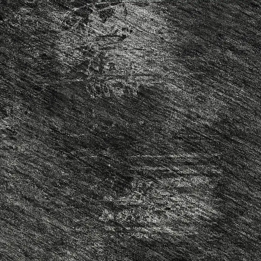 Gray Silver And Black Abstract Washable Area Rug With UV Protection Photo 4