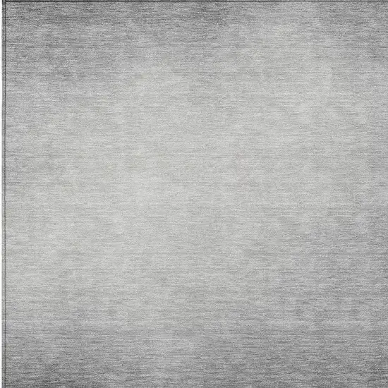 Gray Silver And Black Abstract Washable Indoor Outdoor Area Rug Photo 2