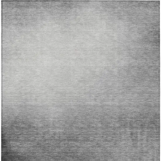 Gray Silver And Black Abstract Washable Indoor Outdoor Area Rug Photo 3