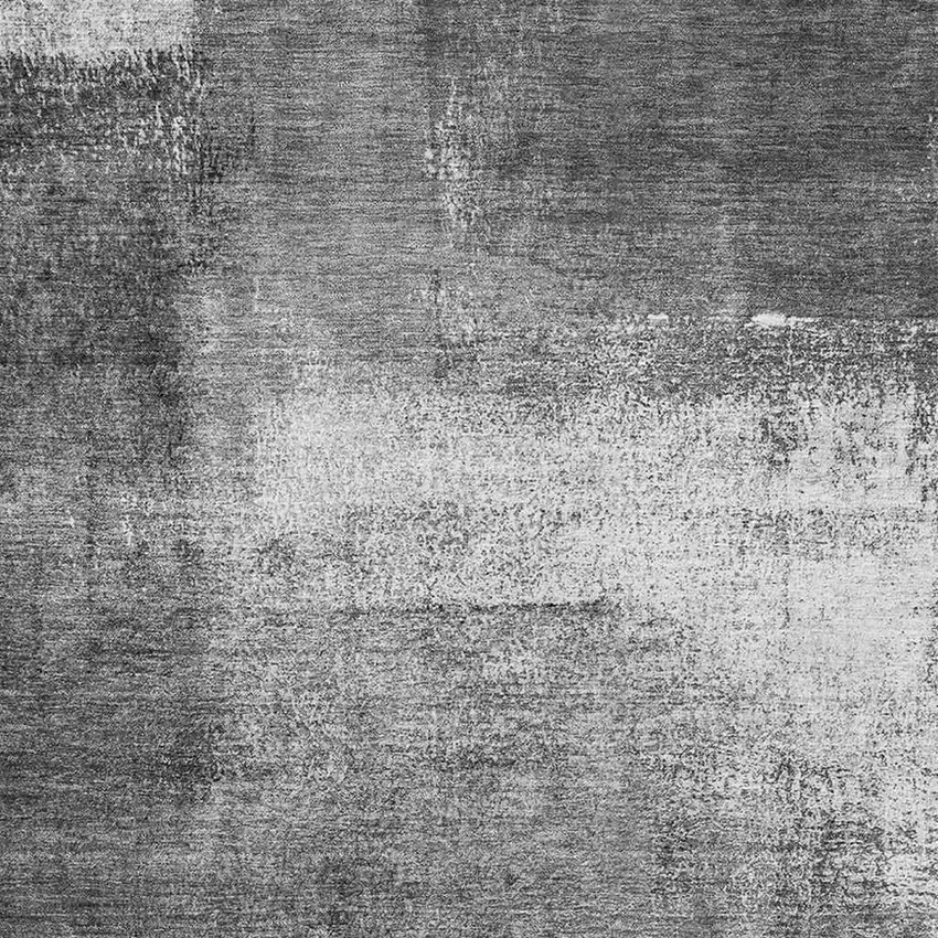 Gray Silver And Charcoal Abstract Washable Area Rug With UV Protection Photo 4