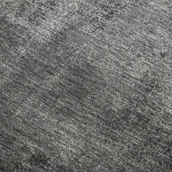 Gray Silver And Charcoal Abstract Washable Area Rug With UV Protection Photo 3