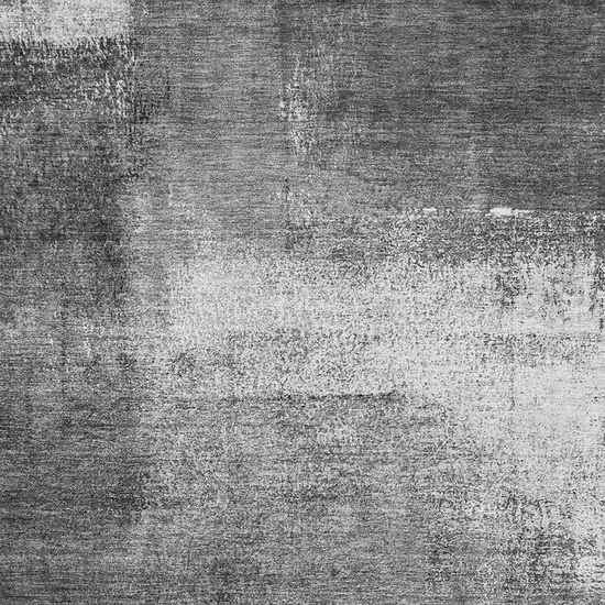 Gray Silver And Charcoal Abstract Washable Area Rug With UV Protection Photo 5