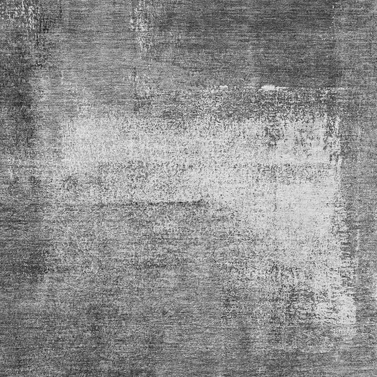 Gray Silver And Charcoal Abstract Washable Area Rug With UV Protection Photo 8