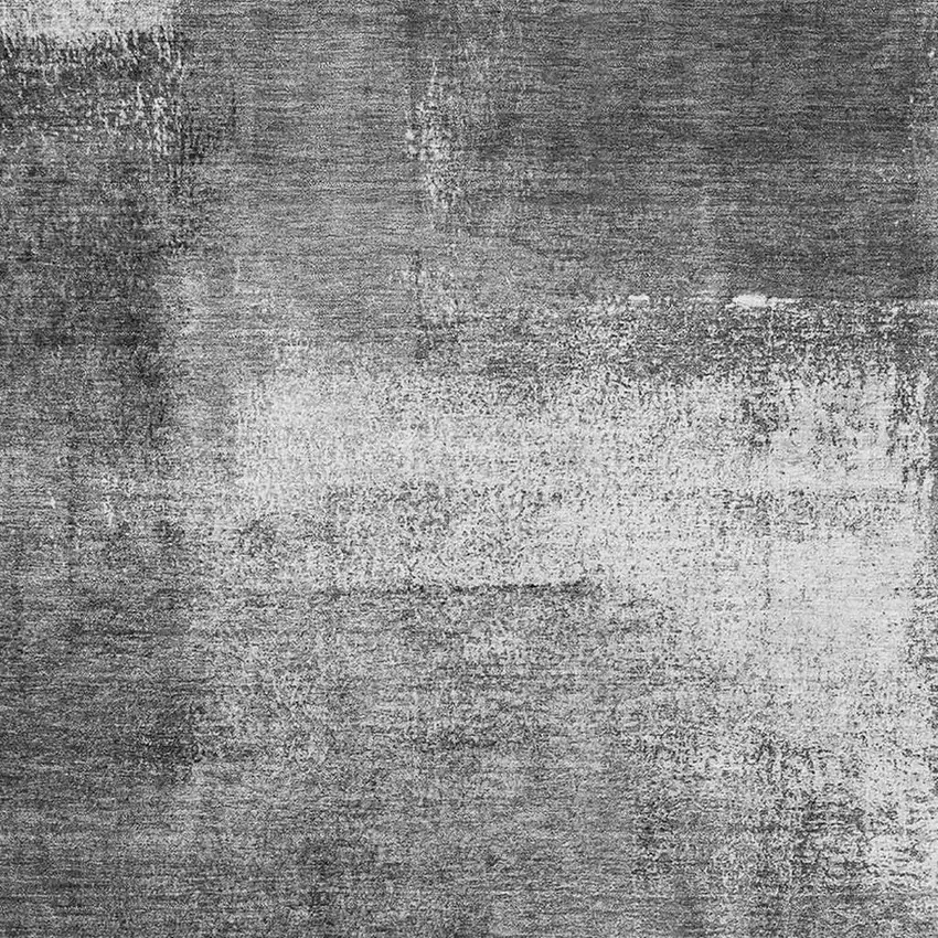 Gray Silver And Charcoal Abstract Washable Area Rug With UV Protection Photo 3