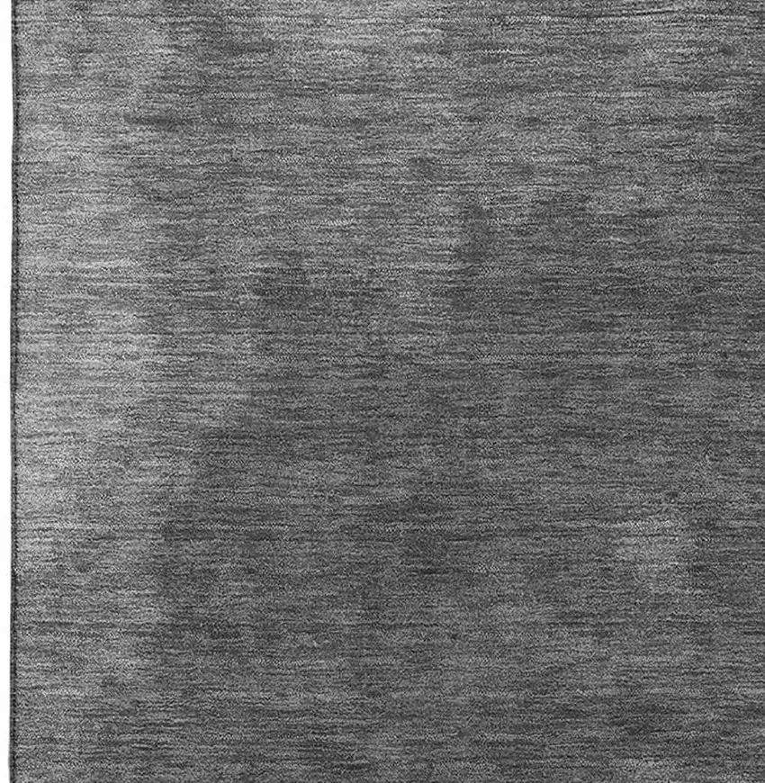 Gray Silver And Charcoal Abstract Washable Area Rug With UV Protection Photo 2