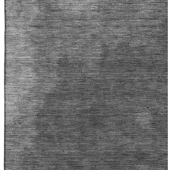 Gray Silver And Charcoal Abstract Washable Area Rug With UV Protection Photo 3