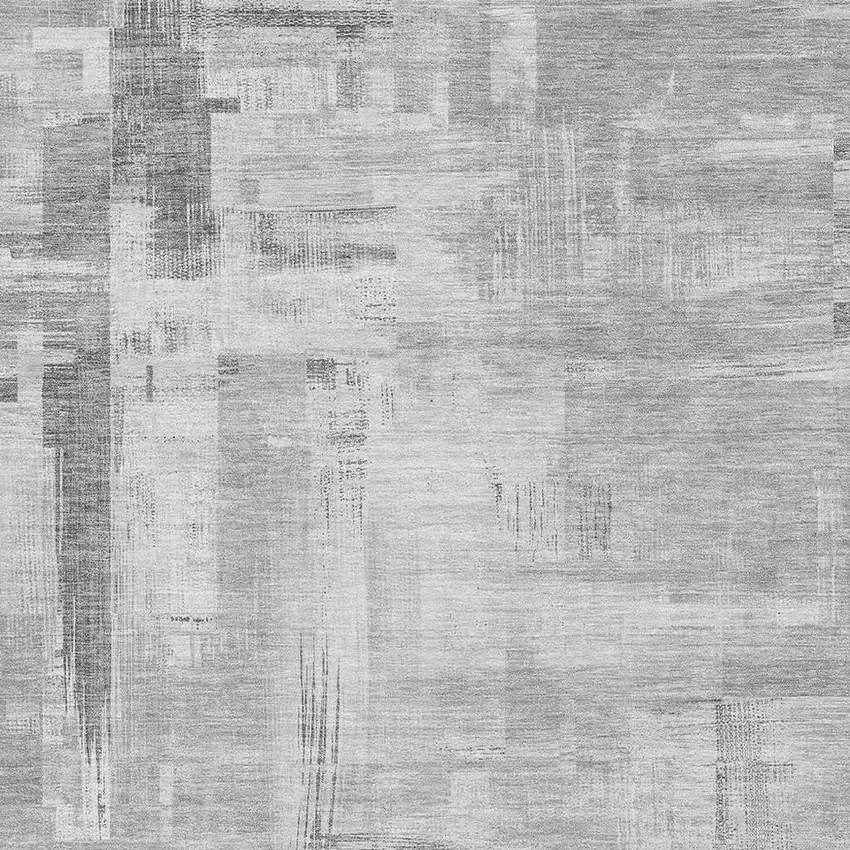 Gray Silver And Charcoal Abstract Washable Area Rug With UV Protection Photo 2