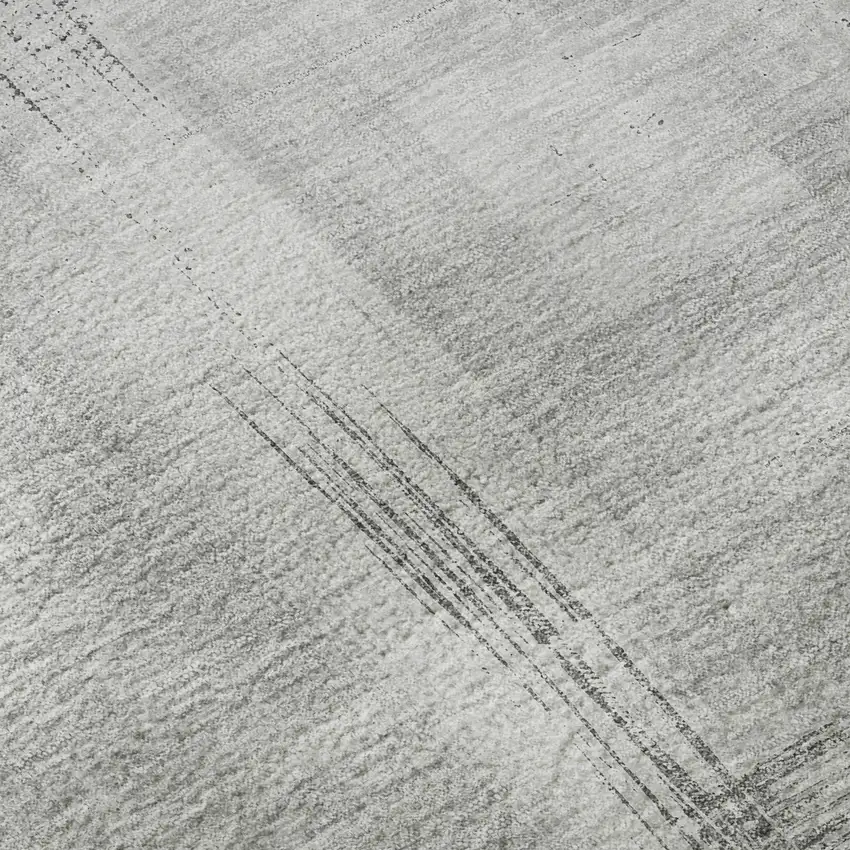 Gray Silver And Charcoal Abstract Washable Area Rug With UV Protection Photo 8