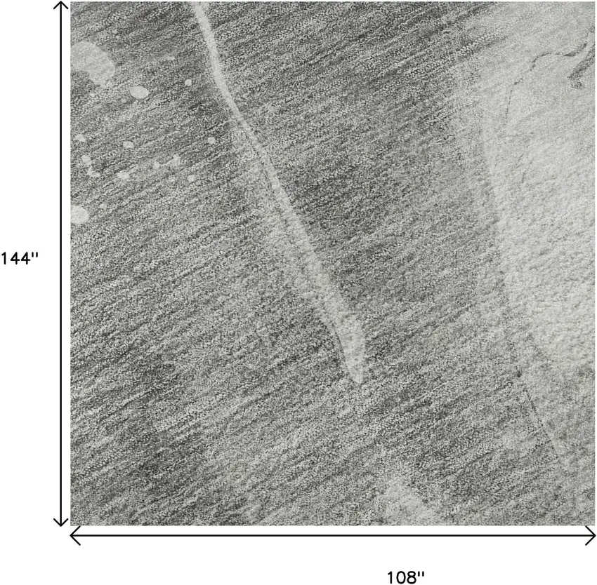 Gray Silver And Charcoal Abstract Washable Area Rug With UV Protection Photo 9