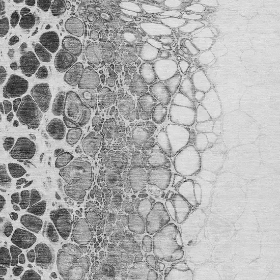 Gray Silver And Charcoal Abstract Washable Indoor Outdoor Area Rug Photo 4