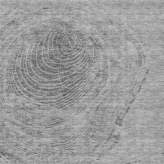 Gray Silver And Charcoal Abstract Washable Indoor Outdoor Area Rug Photo 5
