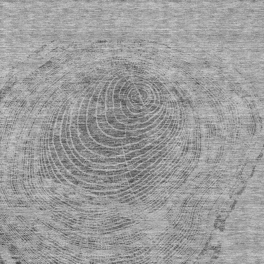 Gray Silver And Charcoal Abstract Washable Indoor Outdoor Area Rug Photo 4