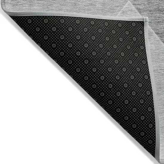 Gray Silver And Charcoal Abstract Washable Indoor Outdoor Area Rug Photo 3
