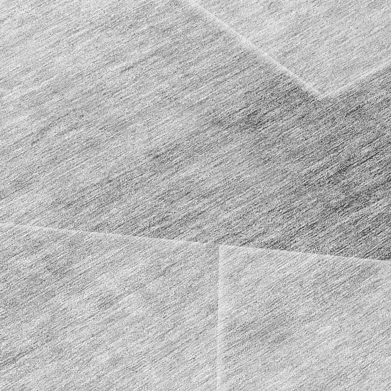 Gray Silver And Charcoal Abstract Washable Indoor Outdoor Area Rug Photo 8
