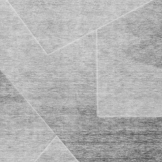 Gray Silver And Charcoal Abstract Washable Indoor Outdoor Area Rug Photo 6