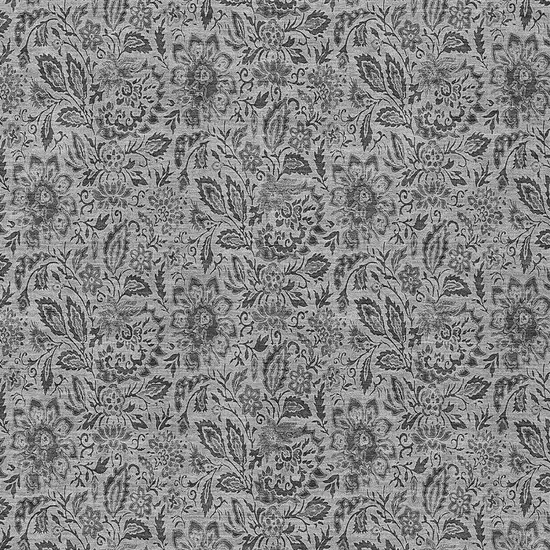 Gray Silver And Charcoal Floral Washable Indoor Outdoor Area Rug Photo 5