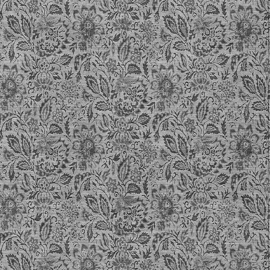 Gray Silver And Charcoal Floral Washable Indoor Outdoor Area Rug Photo 5