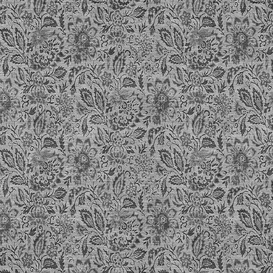 Gray Silver And Charcoal Floral Washable Indoor Outdoor Area Rug Photo 6
