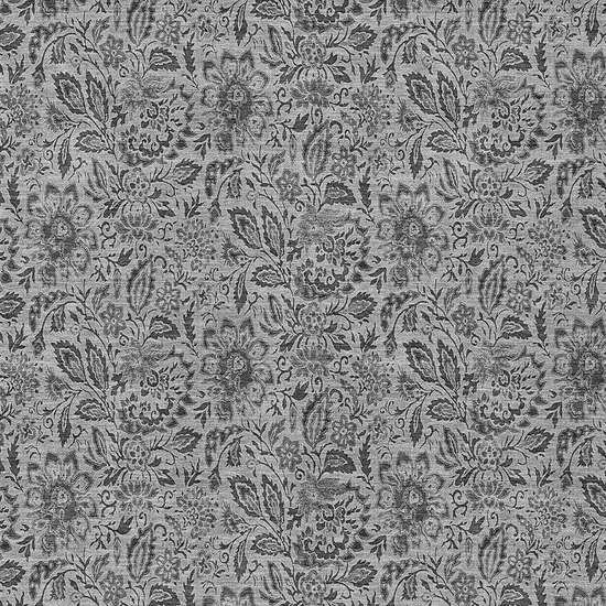 Gray Silver And Charcoal Floral Washable Indoor Outdoor Area Rug Photo 5