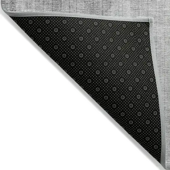 Gray Silver And Charcoal Geometric Washable Indoor Outdoor Area Rug Photo 4