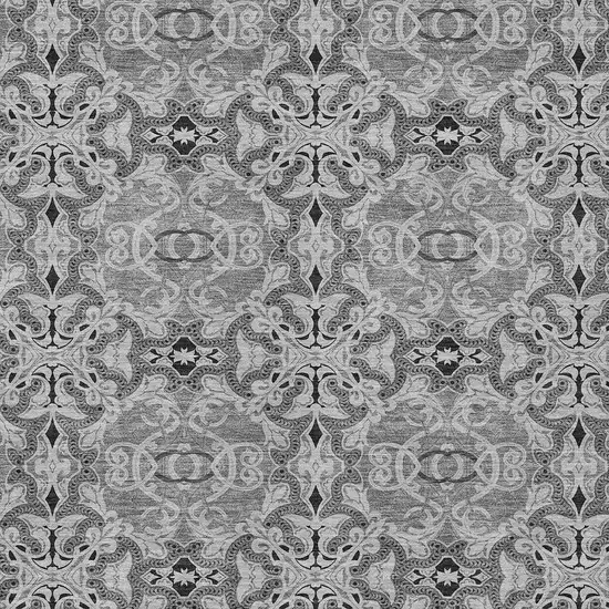 Gray Silver And Charcoal Medallion Washable Indoor Outdoor Area Rug Photo 5