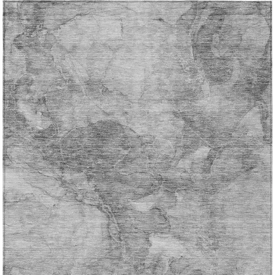 Gray Silver And Charcoal Nautical Washable Indoor Outdoor Area Rug Photo 6