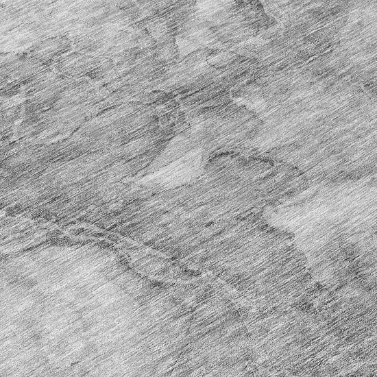 Gray Silver And Charcoal Nautical Washable Indoor Outdoor Area Rug Photo 7