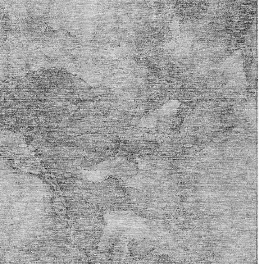 Gray Silver And Charcoal Nautical Washable Indoor Outdoor Area Rug Photo 5