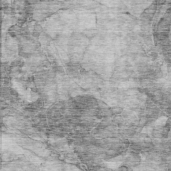 Gray Silver And Charcoal Nautical Washable Indoor Outdoor Area Rug Photo 5