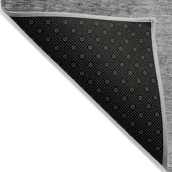 Gray Silver And Charcoal Ombre Washable Indoor Outdoor Area Rug Photo 3